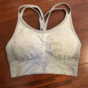 Velocity Light Gray Sports Bra
